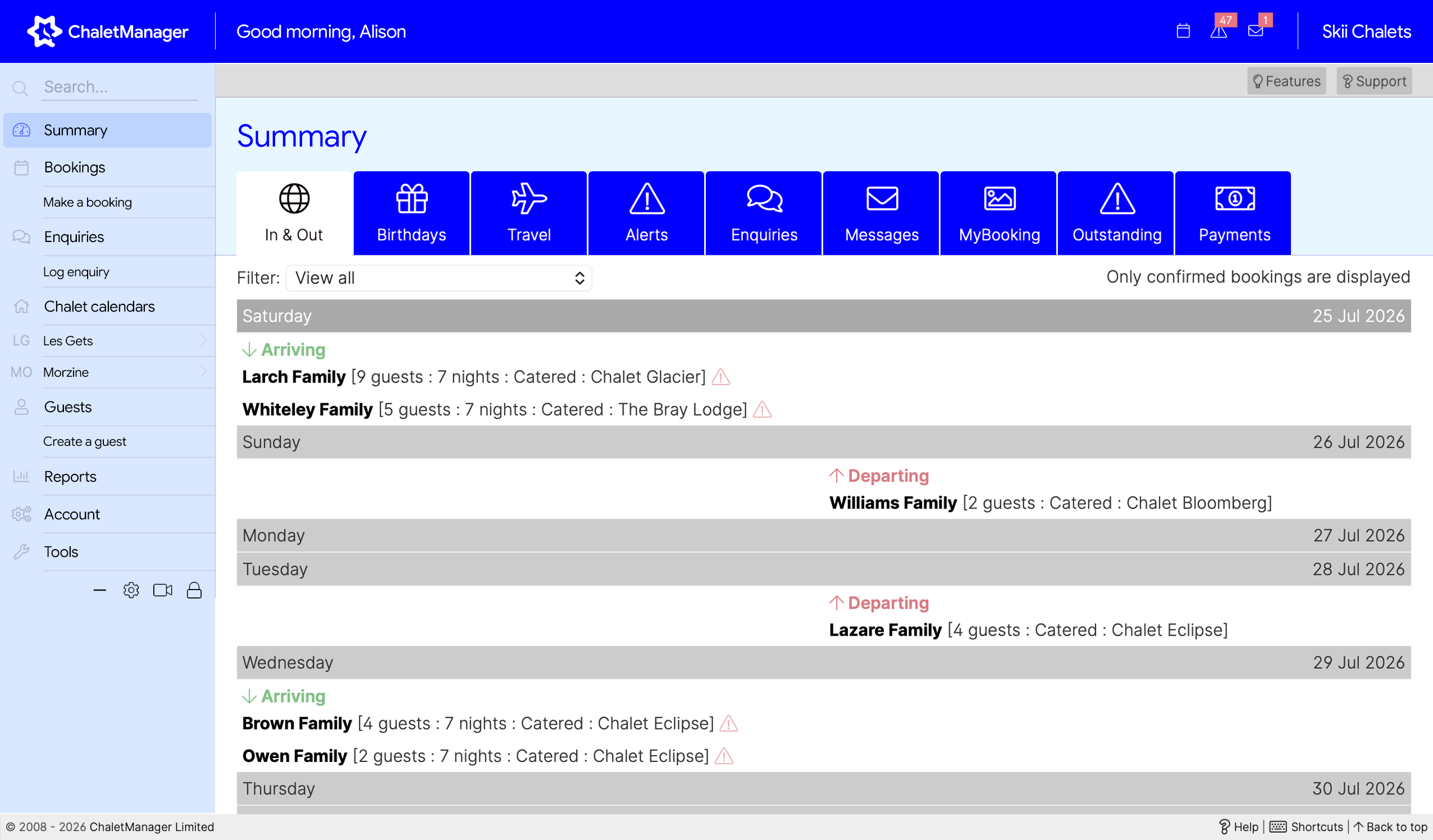 ChaletManager screenshot